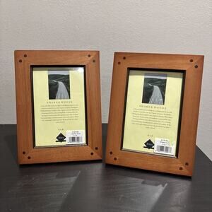 Set Of 2 Shaker Woods Fetco Wooden Picture Frames Top Holds 4" X 6"